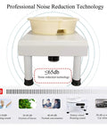 Top Notch 350W Electric Ceramic Pottery Wheel Machine With Aluminum Alloy Turntable And LCD Touch Screen For Beginners DIY Clay Crafting Projects Light Grey Color demonstrating noise reduction technology.