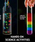 Hands-on science activities with lava lamp and rainbow water from Over 100 Hands On Science Experiments Kit For Kids With Chemistry And Physics Fun STEM Toys For Boys And Girls The Cool Gift Idea For Christmas Or Birthday Great For Curious Minds And DIY Makers.