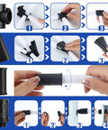 8 Piece One Half Inch Wire Loom Connector Set for Auto and Home Harnesses with assembly instructions