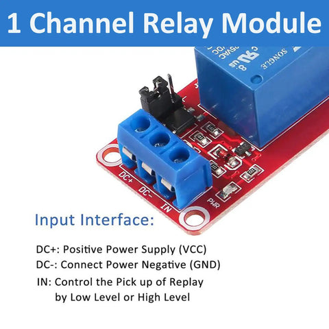 4 Piece 12V Relay Module With Optocoupler Isolation 1 Channel Relay Board High Or Low Level Trigger For Arduino Raspberry Pi And Home Automation Projects Durable Fault Tolerant Design red PCB 1-channel relay module with screw terminals