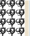 12-Count Horse Bridle Rack With Hooks And Tubes Screws, Metal Bridle Holder Wall Mount For Tack Room, Horse Tack Storage Halter Hanger