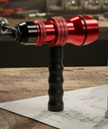 Electric Rivet Nut Adapter Kit for Quick Rivet Nut Installation with detachable handle on a workbench.