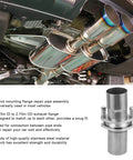 Heavy Duty Stainless Steel Exhaust Pipe Repair Kit With Quick Fix Coupler Sleeve Universal Fit For Everyday Rides. Close-up of exhaust installation.