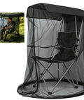 63 Inch Mosquito Net Cover For Canopy Chair With Zipper Opening, 35 By 32 Inches Waterproof Roof, covering a chair, no chair included
