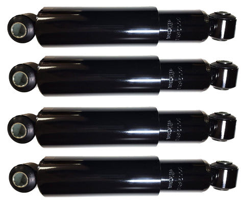 4 Pack Heavy Duty Shock Absorbers For Trailer Suspension Systems Compatible With Intraax Vantraax Cush Ridewell Trailmobile Saf Holland Gabriel 85000 Monroe 65416 Replacement TR85000 showing side view