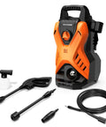 Portable Electric Pressure Washer 1750 PSI 1.6 GPM With Adjustable Spray Nozzle And Foam Cannon For Driveways Patios And Vehicles