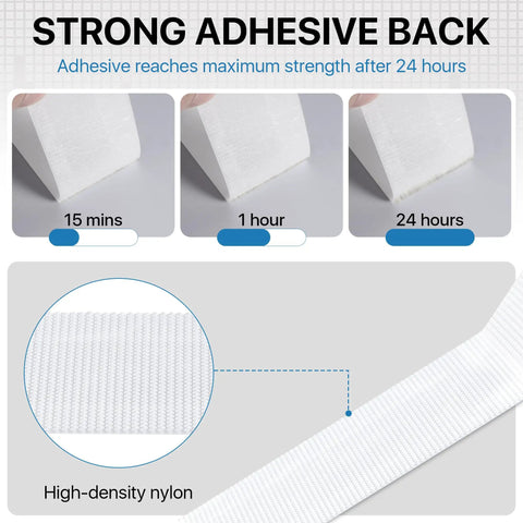 No Drill Adhesive Blackout Curtain Panel For Bedroom And Living Room, Thermal Insulated, adhesive details, high-density nylon