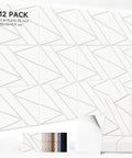 Super Easy Peel And Stick Acoustic Wall Panels High Density Polyester Fiber Sound Absorbing Tiles 12 Pack Snow White on display.