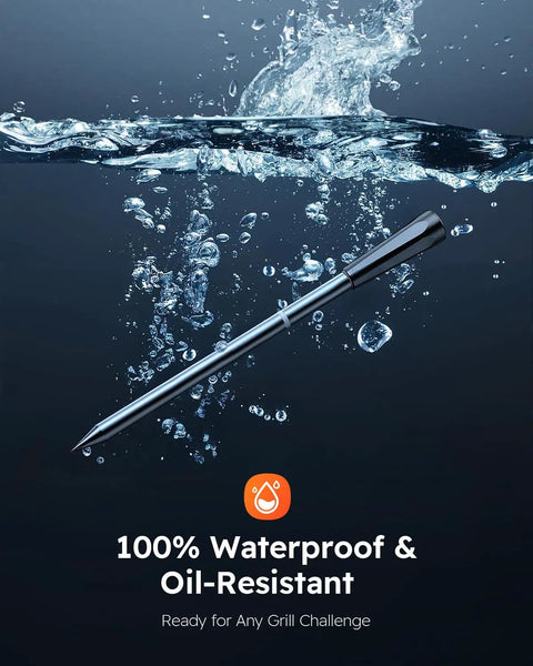 Ultra Thin Wireless Meat Thermometer With 0.5 Second Instant Read Digital Food Thermometer 600ft Bluetooth Range in water