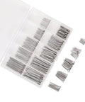 Must Have Automotive Cotter Pin Set 304 Stainless Steel 150 Piece Assortment Kit with 15 Sizes in open storage case