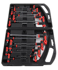 Top Notch 16 Piece Pro T Handle Hex Key Wrench Set With Ball Ends For Tight Spots Heavy Duty Chrome Vanadium Steel Tools Perfect For Auto Repair And Home Boss Jobs No More Stripping Screws in case