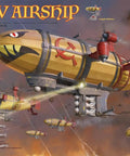 Box art of the Kirov Airship Military Model Kit With ABS Plastic Build, Rotor And LED Lights, showing multiple airships in battle.