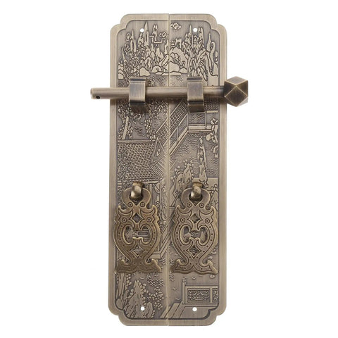 Retro Brass Drawer Knob Set For Cabinets And Dressers with intricate design, classic Chinese craftsmanship, bronze finish