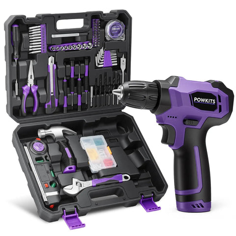 139 Piece Cordless Drill Set With Li Ion Battery 8V Power Drill Type C Charging Portable Basic Home Tool Kit For DIY Projects
