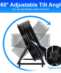 Beast Mode 30 Inch Industrial Drum Fan With 14000 CFM High Velocity Air 360 Degree Tilt Heavy Duty Metal Floor Fan side view