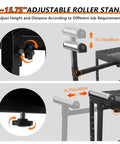 Heavy Duty Planer Stand With Wheels, 550 Lbs Load Power Tool Workstation, adjustable roller stand features for height and distance.
