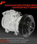 Straight Up Top Tier Air Conditioning Compressor Replacement With Clutch For Toyota Corolla 2003 Through 2008 detailed view.
