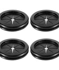 4 Pack Heavy Duty Rubber Grommets For Wiring, 2 Inch Black Firewall Plug Insert, close-up view of grommets.