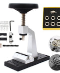 Adjustable Watch Case Back Opener Bench Tool with accessories for opening and closing screw down snap off covers, precision remover