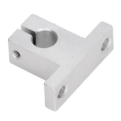 Premium Aluminum Alloy Linear Motion Rail Orientation Support Holds 10 STEM Pieces With High Accuracy And Bearing Capacity For Smooth Sliding Action, close-up of aluminum bracket with hole.