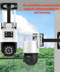 Go To Universal CCTV Camera Wall Mount Bracket For Dome PTZ And Ball Cameras installed on wall and ceiling