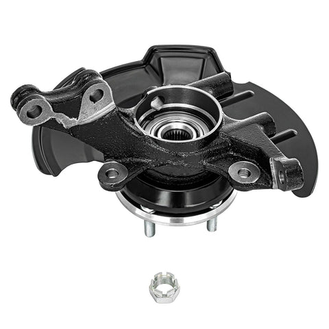 Front Steering Knuckles With Wheel Hub Bearings And Outer Tie Rod Ends Replacement Kit For 2007 2012 Hyundai Elantra With Four Wheel ABS DIY Ready OEM Quality Durable Performance
