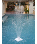 Floating Pool Fountain With Adjustable Height Up To Sixteen Feet Three Tier Grecian Water Feature For Above Ground Or Inground Pools Quick Setup No Tools Needed White