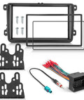 Double DIN VW Dash Kit With Wiring Harness For 2005 To 2015 Jetta Beetle CC Golf Passat Tiguan Aftermarket Stereo Installation