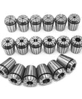 ER32 Spring Collet Set, 18-Piece Beefy Aluminum Box, 3/32 To 3/4 Inch Shanks, arranged in rows