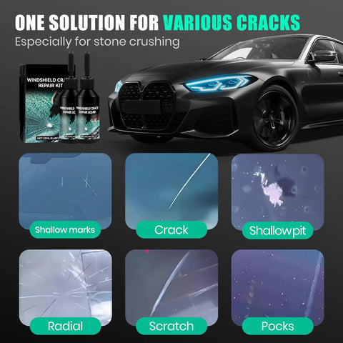 DIY Windshield Chip And Crack Repair Kit With 2026 Upgrade Resin Liquid For Fast Auto Glass Fix Easy Car Glass Repair Tool