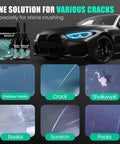Upgrade Windshield Crack Repair Kit Pro Grade Resin For Chips And Small Cracks with car and types of glass damage display