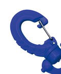 Blue quick snap-on Double Hose Holder Clip for Scuba Diving keeps two low and high pressure hoses secure and tangle free.