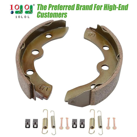 Heavy Duty Golf Cart Brake Shoes Kit For Club Car DS And Precedent Featuring Top Shelf Grip For Easy Install With Zero Stress To Keep You Cruising Smooth All Day Long, includes 1-3/16 inch brake shoes and hardware.
