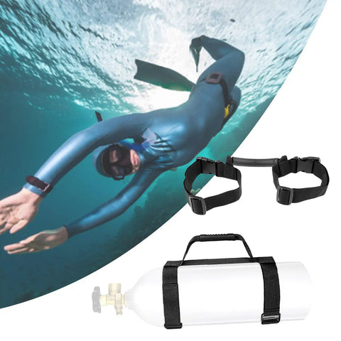 Diver with Adjustable Scuba Tank Carrier with Cushioned Handle and Fully Adjustable Straps Durable Air Cylinder Holder