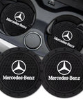 Non Slip Silicone Cup Holder Coaster Set For Cars And Home, 2 Pack, black silicone coasters in car holders.