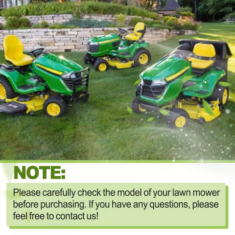 Three lawn tractors compatible with Primary And Secondary Transmission Kit For Lawn Tractor Models D105 E100 X105 X106 100 Series