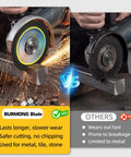 Comparison of Total Game Changer 4.5 Inch Diamond Saw Blades For Angle Grinders cutting metal versus traditional blades.