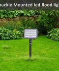 60W LED Flood Light With Knuckle Mount For Outdoor Security in garden, Dusk To Dawn Photocell, 5000K Daylight White, 7800 Lumens