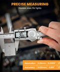 Using Digital Caliper 6 Inch All Metal IP54 Rated Tough As Nails With ABS Auto Off Inch mm Fraction Readout for precise measurements.