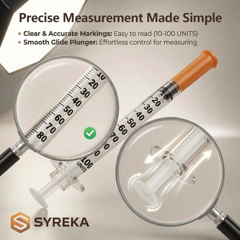 Disposable 1ml Syringe 31G Needle Five Sixteenth Inch 8mm With Leak Proof Airtight Plunger And Individually Sealed Pack Of 100 For Lab Tools Supplies Safe Handling And Precise Dosing In Medical And Laboratory Work, orange cap and clear barrel