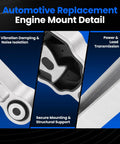 Direct Fit Engine Motor Mount One Piece Drop In Swap For Volvo S60 S80 V60 V70 Xc60 Xc70 Jaguar detailed view showing vibration damping.
