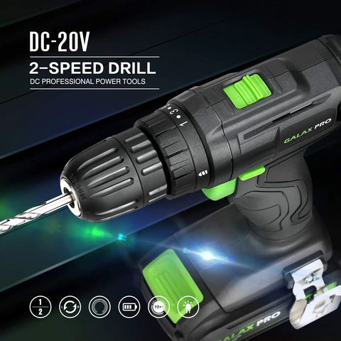 Cordless Drill Driver And Impact Driver Kit With 1.3Ah Battery, Charger, 11 Piece Accessory Set, And Tool Bag, close-up view