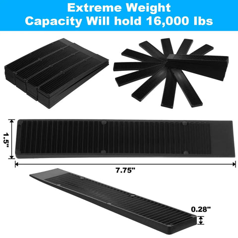 48 Pack Heavy Duty Plastic Composite Shims For Furniture Doors Toilets And More Weatherproof Leveling Wedges