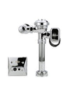 Hardwired Automatic Sensor Flush Valve For Water Closets With 1.28 Gpf Efficiency, In Wall Sensor Eliminates Battery Hassle, Chrome finish with wall sensor and flush valve