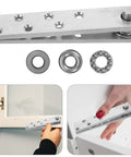 Heavy Duty Hidden Door Pivot Hinge With 360 Degree Rotation For Secret Doors Cabinets And Bookshelves Stainless Steel Stealth Concealed Invisible Hinges By NAMOARLY shown with installation steps.
