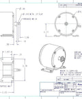 Technical drawing of Powerful P40 250 Brushed Electric Motor For Do It Yourself Projects, dimensions and specifications.
