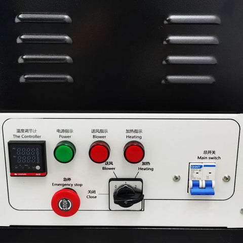 Control panel of Heavy Duty Portable Industrial Heat Blower With Pid Thermostat 3Kw Electric Hot Air Furnace Heater