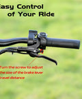 High Performance Electric Scooter Hydraulic Disc Brake Kit With Two Pin Power Off System handle showing adjustment screw.