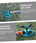 Automatic Rotary Lawn Sprinkler With Stable Base For Backyard And Lawn Irrigation in garden setup