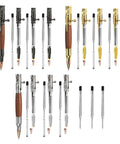 Bolt Action Pen Kit Set With Mandrel For Woodturning 9 Pcs DIY Ballpoint Pen Making Kit in silver, gold, gun-gray with rosewood bushings